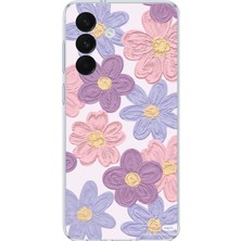 TechTree Samsung Galaxy S26+ Plus Uyumlu Renkli Papatyalar Sulu Boya Baskılı Silikon Kılıf