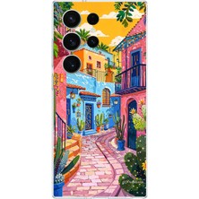 TechTree Samsung Galaxy S26 Ultra Uyumlu Renkli Sanat Sokak Silikon Kılıf Baskılı Silikon Kılıf
