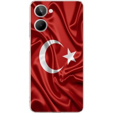 TechTree Realme 10 4g Uyumlu Türk Bayrağı Baskılı Silikon Kılıf