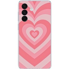 TechTree Samsung Galaxy S26+ Plus Uyumlu Pembe Kalpler Baskılı Silikon Kılıf
