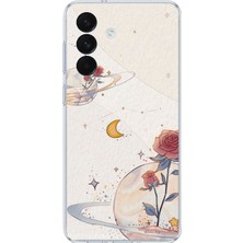 TechTree Samsung Galaxy S26+ Plus Uyumlu Gezegen, Yıldız ve Gül Baskılı Silikon Kılıf
