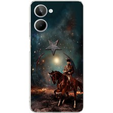 TechTree Realme 10 4g Uyumlu Atatürk At Üstünde Zafer Baskılı Silikon Kılıf