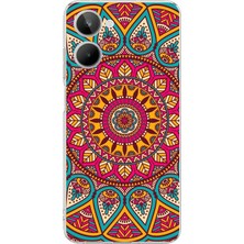 TechTree Realme 10 4g Uyumlu Mandala Baskılı Silikon Kılıf