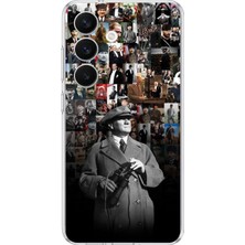 TechTree Samsung Galaxy S26 Uyumlu Atatürk Portre Kolaj Baskılı Silikon Kılıf
