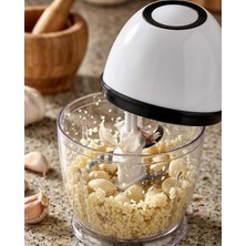 Hayat Store Şarjlı Mini Mutfak Doğrayıcı 450 ml Sebze Sarımsak Soğan Doğrayıcı - Lisinya