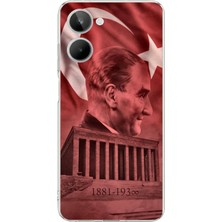 TechTree Realme 10 4g Uyumlu Atatürk Portresi ve Anıtkabir Baskılı Silikon Kılıf