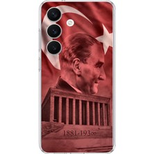 TechTree Samsung Galaxy S26 Uyumlu Atatürk Portresi ve Anıtkabir Baskılı Silikon Kılıf