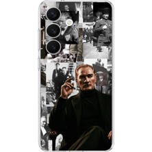 TechTree Samsung Galaxy S26 Uyumlu Mustafa Kemal Atatürk Kolajları Baskılı Silikon Kılıf