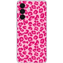 TechTree Samsung Galaxy S26+ Plus Uyumlu Pembe Leopar Tasarımlı Baskılı Silikon Kılıf