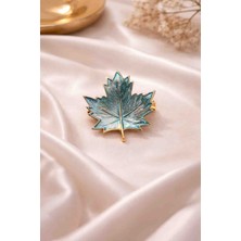 Mon Amours Yaprak Broş (Turkuaz)