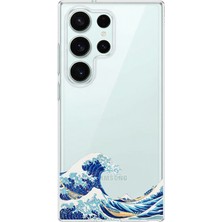 TechTree Samsung Galaxy S26 Ultra Uyumlu Kanagawa Oki Nami Ura Dalgası Tasarımlı Baskılı Silikon Kılıf