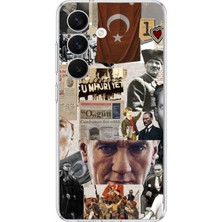 TechTree Samsung Galaxy S26 Uyumlu Atatürk Cumhuriyet Kolaj Baskılı Silikon Kılıf