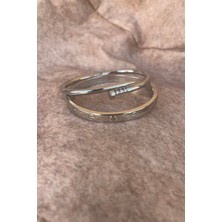 Aksiyon Global Gümüş Renk Çivi Kombin Bileklik Seti 2 Adet