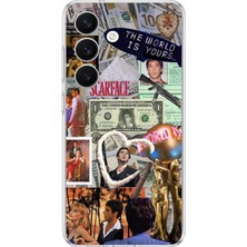 TechTree Samsung Galaxy S26 Uyumlu Scarface Kolaj Tasarımlı Baskılı Silikon Kılıf