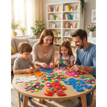 Arcanium Eğitici Geometrik Şekiller  - Renkli Şekil Eşleştirme  - Zeka Geliştirici Çocuk Puzzle