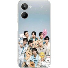 TechTree Realme 10 4g Uyumlu Tray Kids K-Pop Grubu ve Skzoo Temalı Baskılı Silikon Kılıf