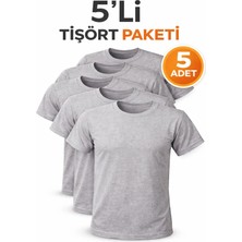 Hanclo 5’li Erkek Basic Tişört Seti – Pamuklu Regular Fit Günlük Rahat T-Shirt