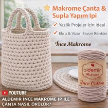 Aldemir ince Pamuk Makrome Çanta Şapka Yazlık Elbise Yapmak Için  Pamuk Makrome Ipliği 250GR 300M Renk No:93
