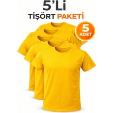 Hanclo 5’li Erkek Basic Tişört Seti – Pamuklu Regular Fit Günlük Rahat T-Shirt
