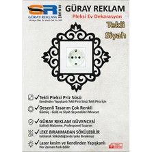 Güray Reklam Lazer Kesim Tekli Pleksi Priz Süsü - Dekoratif Çerçeve