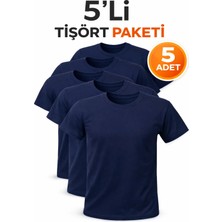 Hanclo 5’li Erkek Basic Tişört Seti – Pamuklu Regular Fit Günlük Rahat T-Shirt
