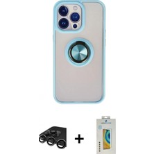 İlk El Grup Ieg™ iPhone 15 Pro Max Yörünge Çizgi - Siyah Polymer Nano Ekran Koruyucu + Titanyum Gri Raze Metal Kamera Lens