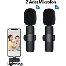 Hayat Store Type-C Çiftli Kablosuz Yaka Mikrofonu Seti - Youtube, Tiktok, Vlog ve Canlı Yayınlar Için Telefon Uyumlu Çift Mikrofon ( Lisinya )