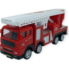 Hayat Store Iş Makinaları Serisi - Sürtmeli Itfaiye Aracı 16 cm  - Katlanan Merdiven (Lisinya)