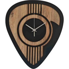 Ergeç Tasarım Gitar Penası Tasarımlı Mdf Duvar Saati 40X35 cm – Müzik Temalı Dekoratif Modern Saat