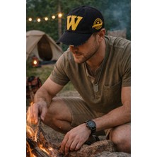 Ritagarcia W Logolu Eskitme Tasarım Erkek Beyzbol Şapkası - Retro Kep