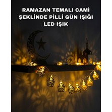 Hayat Store Pilli Ramazan ve Bayram LED Işık Zinciri Cami Temalı Dekoratif - Lisinya