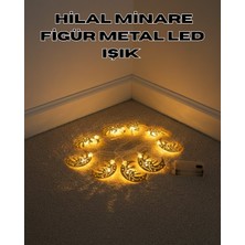 Hayat Store Dekoratif Minareli Hilal LED Işık Metal Gövdeli Ramazan Aydınlatma - Lisinya