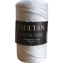 Sultan Makreme 4 Simli Örgü Ipi Makrome Çanta Ipi 1001 / 2 Adet