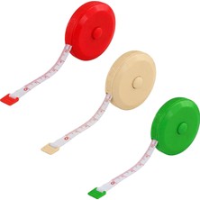 Albertos 3 Adet Mezura Seti 150 cm Terzi Mezurası Vücut Ölçüm Metresi Bel Bacak Kol Ölçüm Bandı