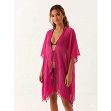 Trend Nexus Yaz Modası Ip Detaylı Fuşya Pareo