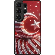 Aksel Kılıf Samsung Galaxy S26 Ultra Uyumlu Glossy Premium Mat Siyah Baskılı Silikon Kılıf