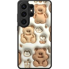 Aksel Kılıf Samsung Galaxy S26 Ultra Uyumlu Glossy Premium Mat Siyah Baskılı Silikon Kılıf