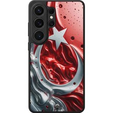 Aksel Kılıf Samsung Galaxy S26 Ultra Uyumlu Glossy Premium Mat Siyah Baskılı Silikon Kılıf