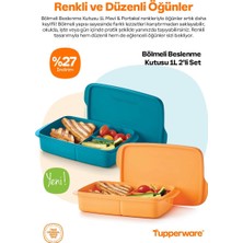 Tupperware Bölmeli Beslenme Kutusu 1l 2li