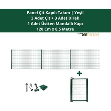 Telfence Panel Çit Takım 8,5 Metre ( 3 Çit + 3 Direk + Mandallı Kapı ) Avantaj Paketi Bahçe Çiti