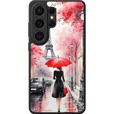 Aksel Kılıf Samsung Galaxy S26 Ultra Uyumlu Glossy Premium Mat Siyah Baskılı Silikon Kılıf