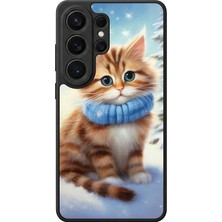 Aksel Kılıf Samsung Galaxy S26 Ultra Uyumlu Glossy Premium Mat Siyah Baskılı Silikon Kılıf