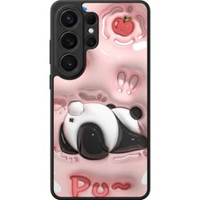 Aksel Kılıf Samsung Galaxy S26 Ultra Uyumlu Glossy Premium Mat Siyah Baskılı Silikon Kılıf