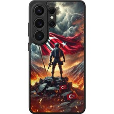 Aksel Kılıf Samsung Galaxy S26 Ultra Uyumlu Glossy Premium Mat Siyah Baskılı Silikon Kılıf