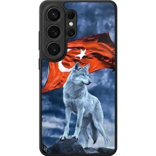 Aksel Kılıf Samsung Galaxy S26 Ultra Uyumlu Glossy Premium Mat Siyah Baskılı Silikon Kılıf