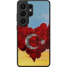 Aksel Kılıf Samsung Galaxy S26 Ultra Uyumlu Glossy Premium Mat Siyah Baskılı Silikon Kılıf