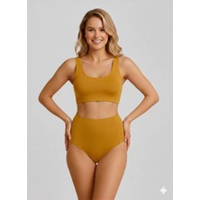 Sheviva Hardal Yüksek Bel Toparlayıcı Bikini Altı