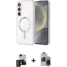 İlk El Grup Ieg™ Galaxy S24 Nova Işık Özel Seri - Siyah Vanessa Magic Hayalet Cam + Gold Pvd Metal Kamera Lens