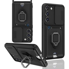Colezium Galaxy S23 Plus Kılıf Zuma Kartvizitli Yüzüklü  - Siyah