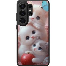 Aksel Kılıf Samsung Galaxy S26 Ultra Uyumlu Glossy Premium Mat Siyah Baskılı Silikon Kılıf